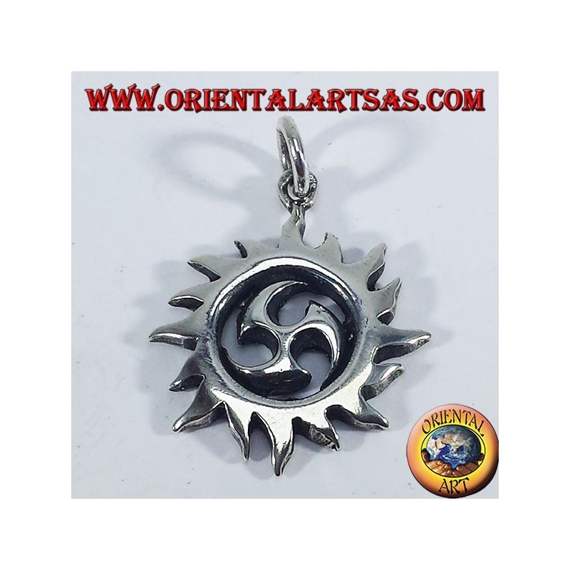 Anhänger aus Silber Solar Tomoe