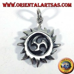 colgante en plata Tomoe solar