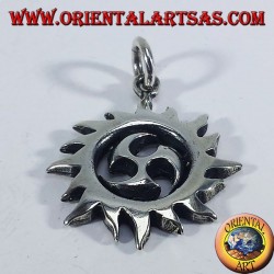 colgante en plata Tomoe solar