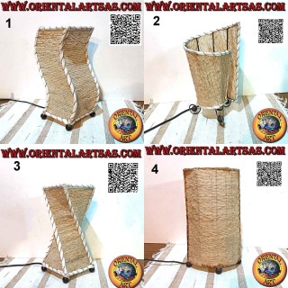 Ethnic table lamp in 30 cm sandal root, various shapes