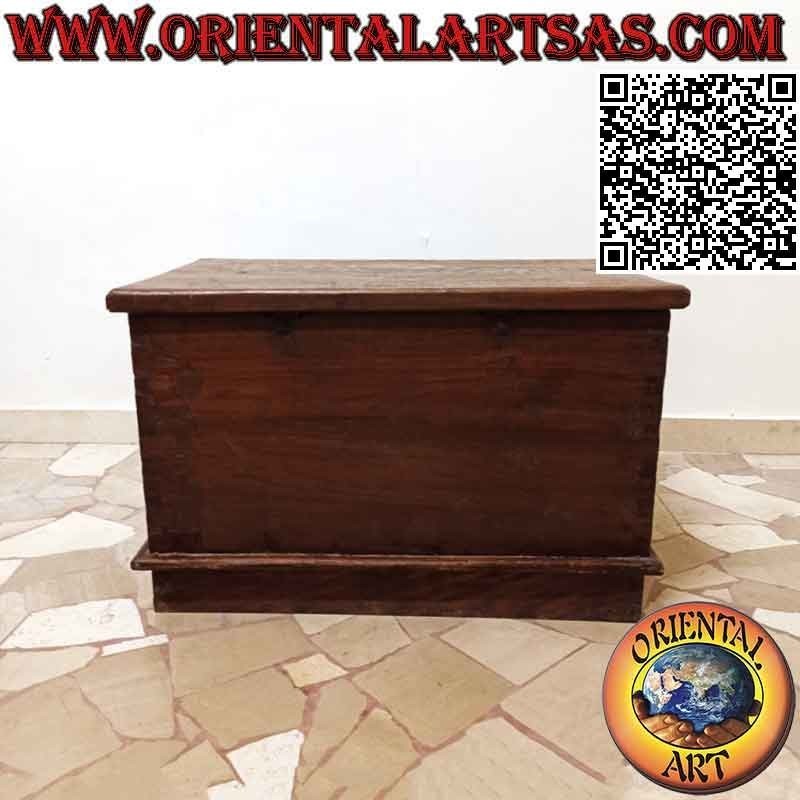 Traditionelle antike Truhe mit versiegelbarem 75 cm Teakholzschloss