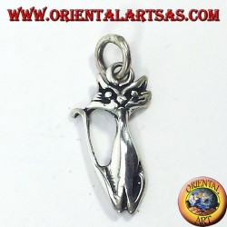 silver cat pendant