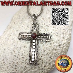 Silver Latin cross pendant...