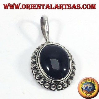 Pendentif en argent avec onyx