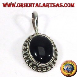 Silver Pendant with onyx