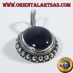 Pendentif en argent avec onyx