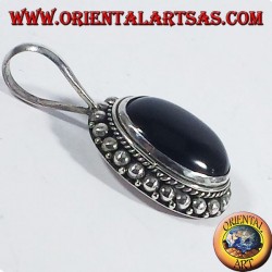 Silber Anhänger mit Onyx