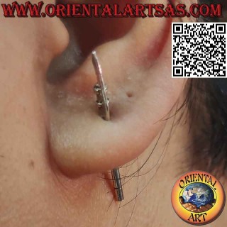 "Special" silver earring, the ax