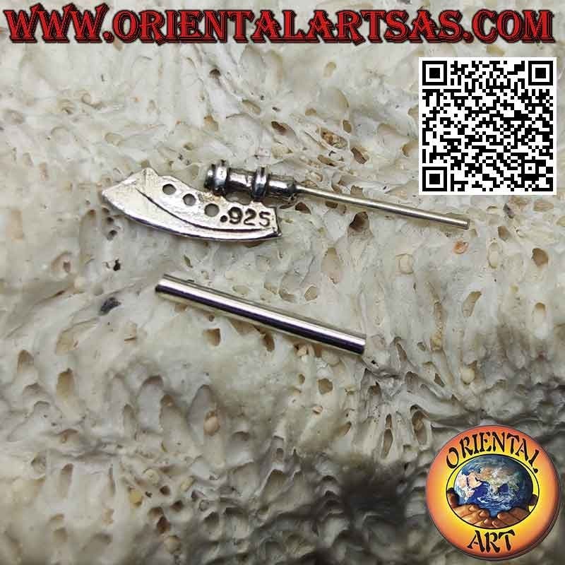 "Special" silver earring, the ax