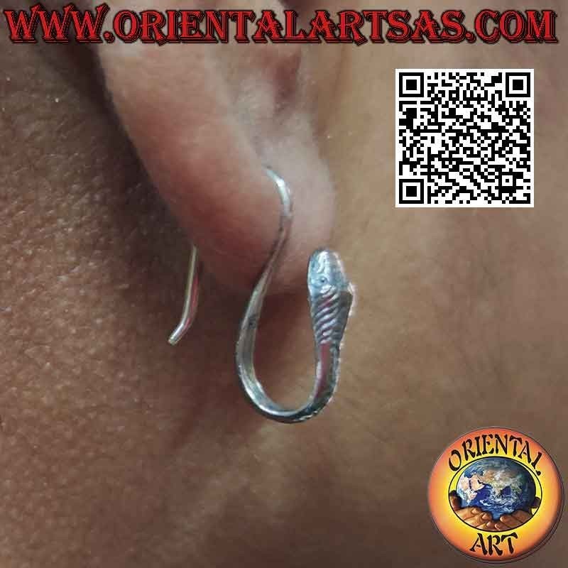 Boucle d'oreille argent "spéciale", le serpent "S"