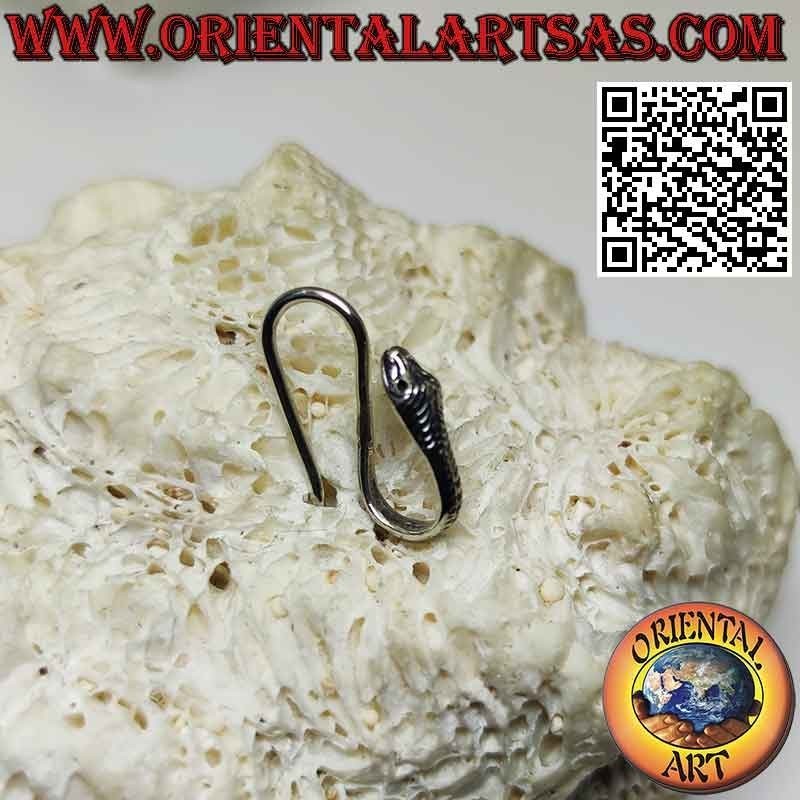 Pendiente de plata "Especial", la serpiente "S"
