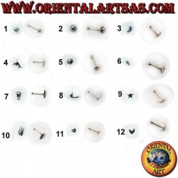 Silver nose dot with ball...