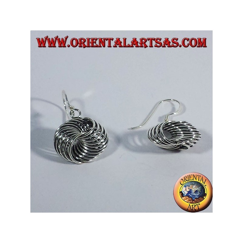 boucle d'oreille en argent, noeud de l'anneau
