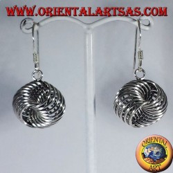 pendiente de plata, anillo de nodo