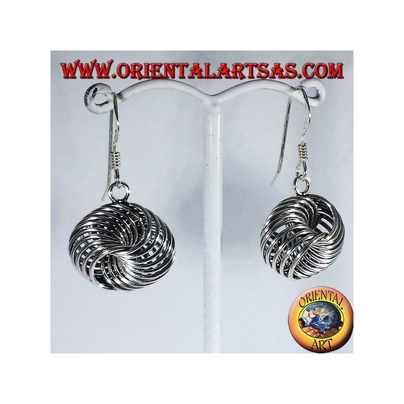 boucle d'oreille en argent, noeud de l'anneau