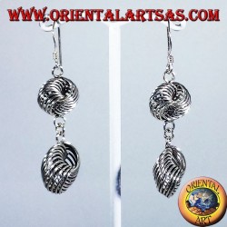 silver earring, two rings node