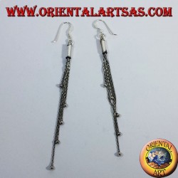 Silber-Ohrringe in fünf Ketten