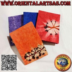 Notebook with colored hard...