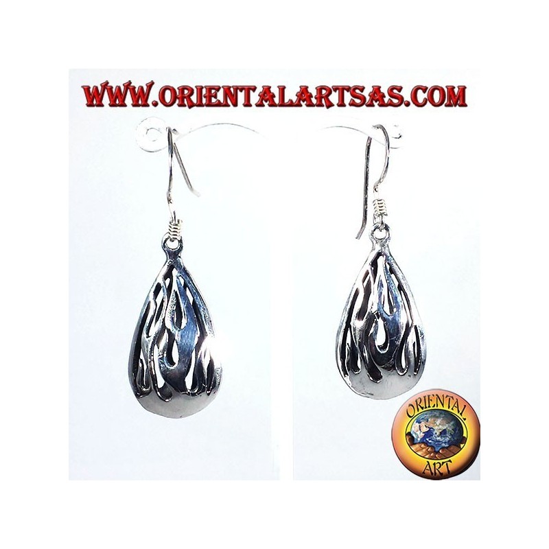 Boucles d'oreilles argent Feu Flamme