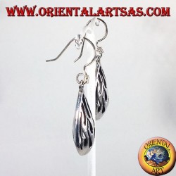 pendientes de plata de la llama del fuego
