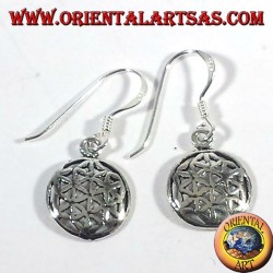 bboucles d'oreilles en argent fleur de la vie, petite