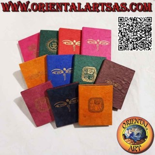 Carnet rectangulaire à motif, papier de riz népalais (9 x 7,5)