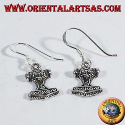 Silber-Ohrringe Mjollnir, Thors Hammer