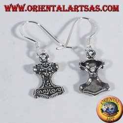 Silber-Ohrringe Mjollnir, Thors Hammer