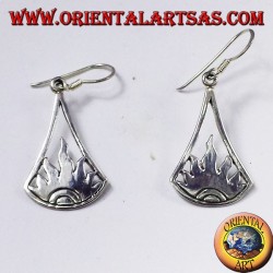silberne Ohrringe, Flamme