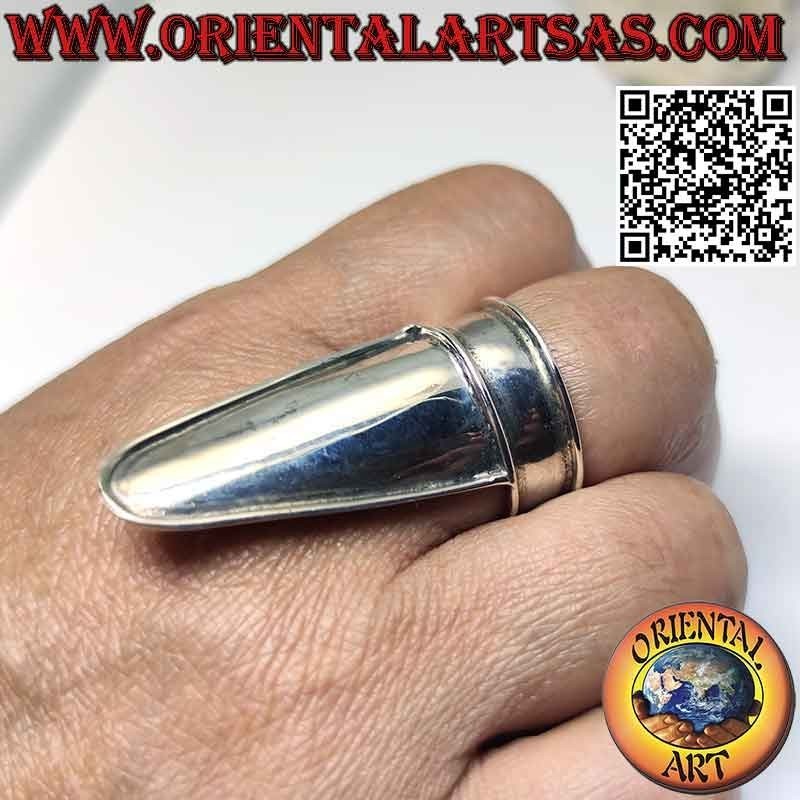 Silberring in glattem Panzerknöchelschutz (verstellbar)