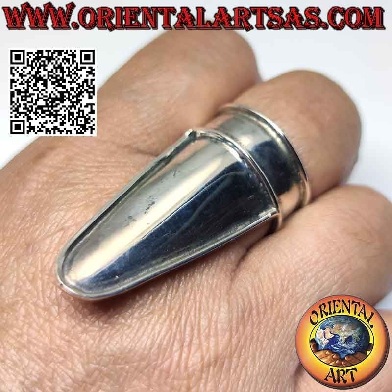 Silberring in glattem Panzerknöchelschutz (verstellbar)