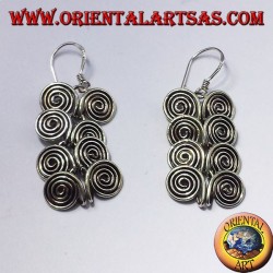 silver earring, eight spirals