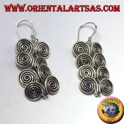 silver earring, eight spirals