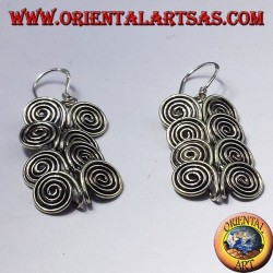 Silberohrring , acht Spiralen