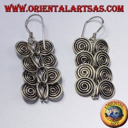 silver earring, eight spirals