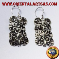 silver earring, eight spirals