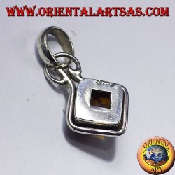 Colgante de plata con ámbar montado a hacer ruido