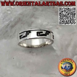 Smooth band silver ring...