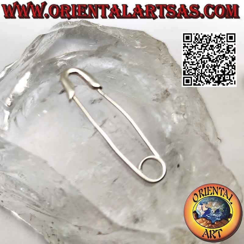 Boucle d'oreille "spéciale" en argent, l'épingle à nourrice (grande)