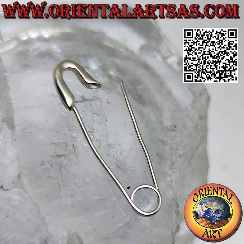 "Special" silver earring, the safety pin (large)