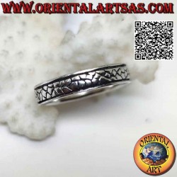 Silver ring with engraved...