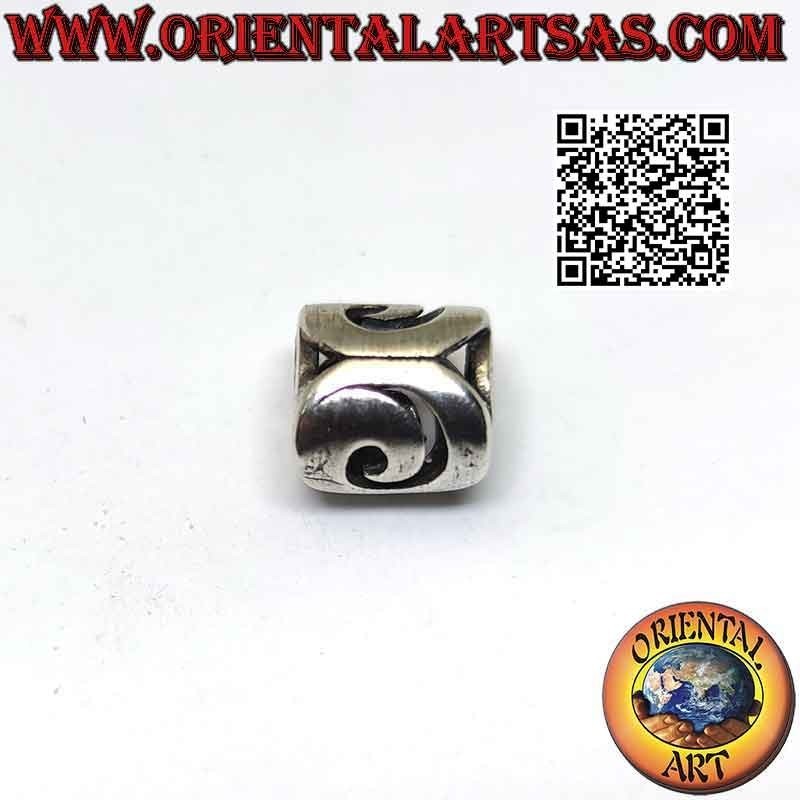 Breloques argentées en argent 925‰, la spirale lisse