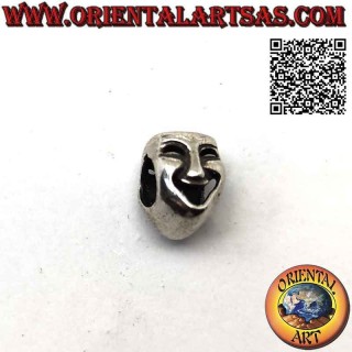 Breloques en argent en argent 925 ‰, le masque de la tragédie et de la comédie grecque antique