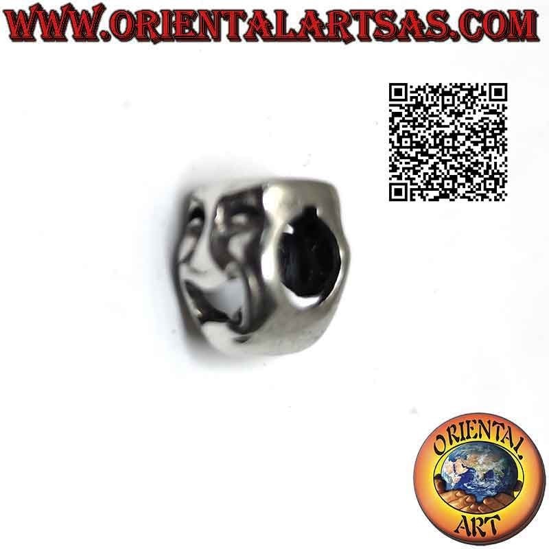 Silver charms in 925 ‰ silver, the mask of ancient Greek tragedy and comedy