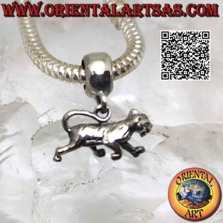 Breloques argentées en argent 925 ‰, le guépard (pendentif)