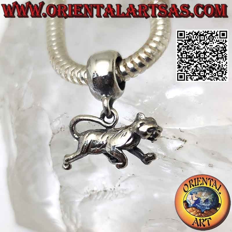 Breloques argentées en argent 925 ‰, le guépard (pendentif)