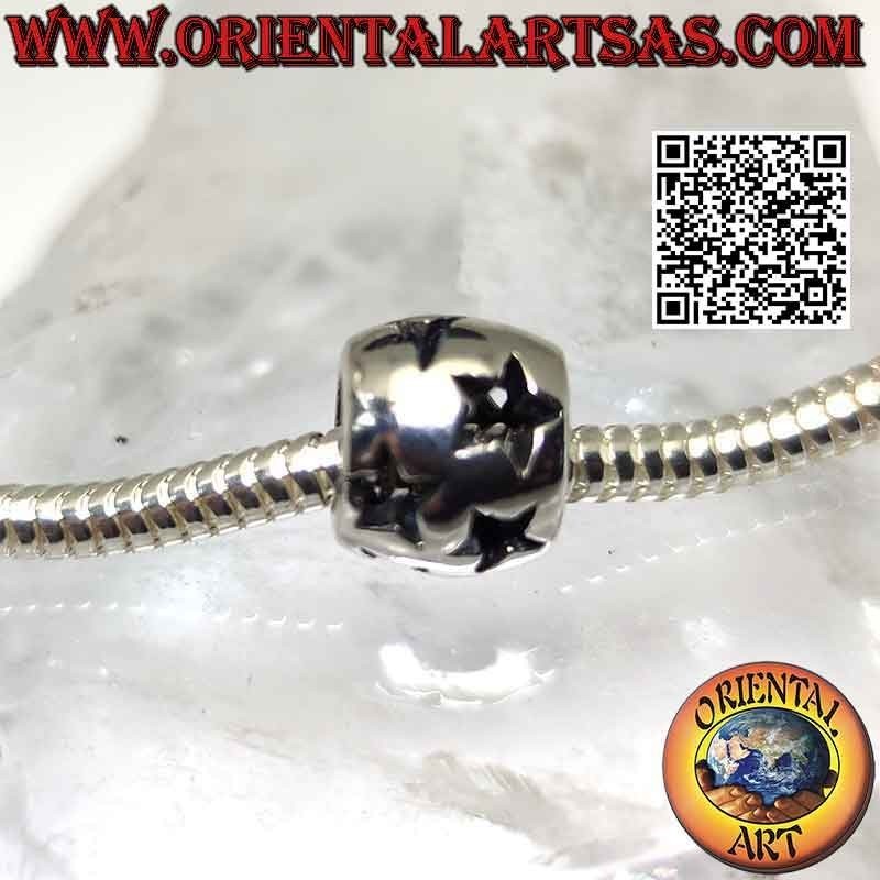 Silver charms in 925 ‰ silver, pierced stars
