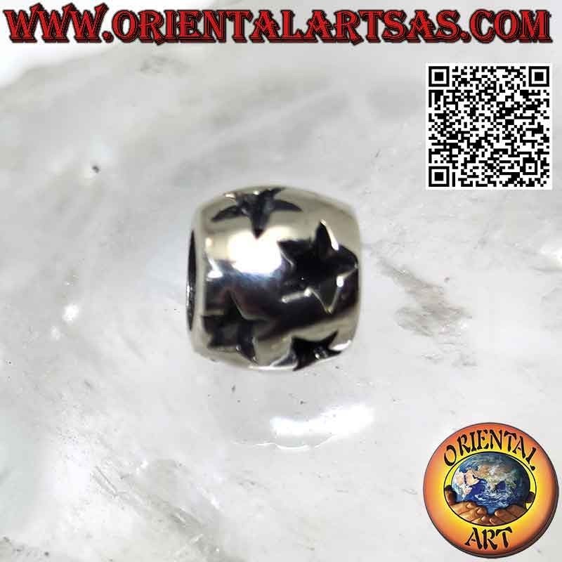 Silver charms in 925 ‰ silver, pierced stars