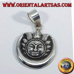 Silber Anhänger Sonne Mond Nepalese