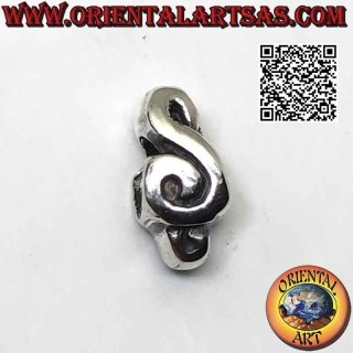Silver charms in 925 ‰ silver, the treble clef or clef of Sol
